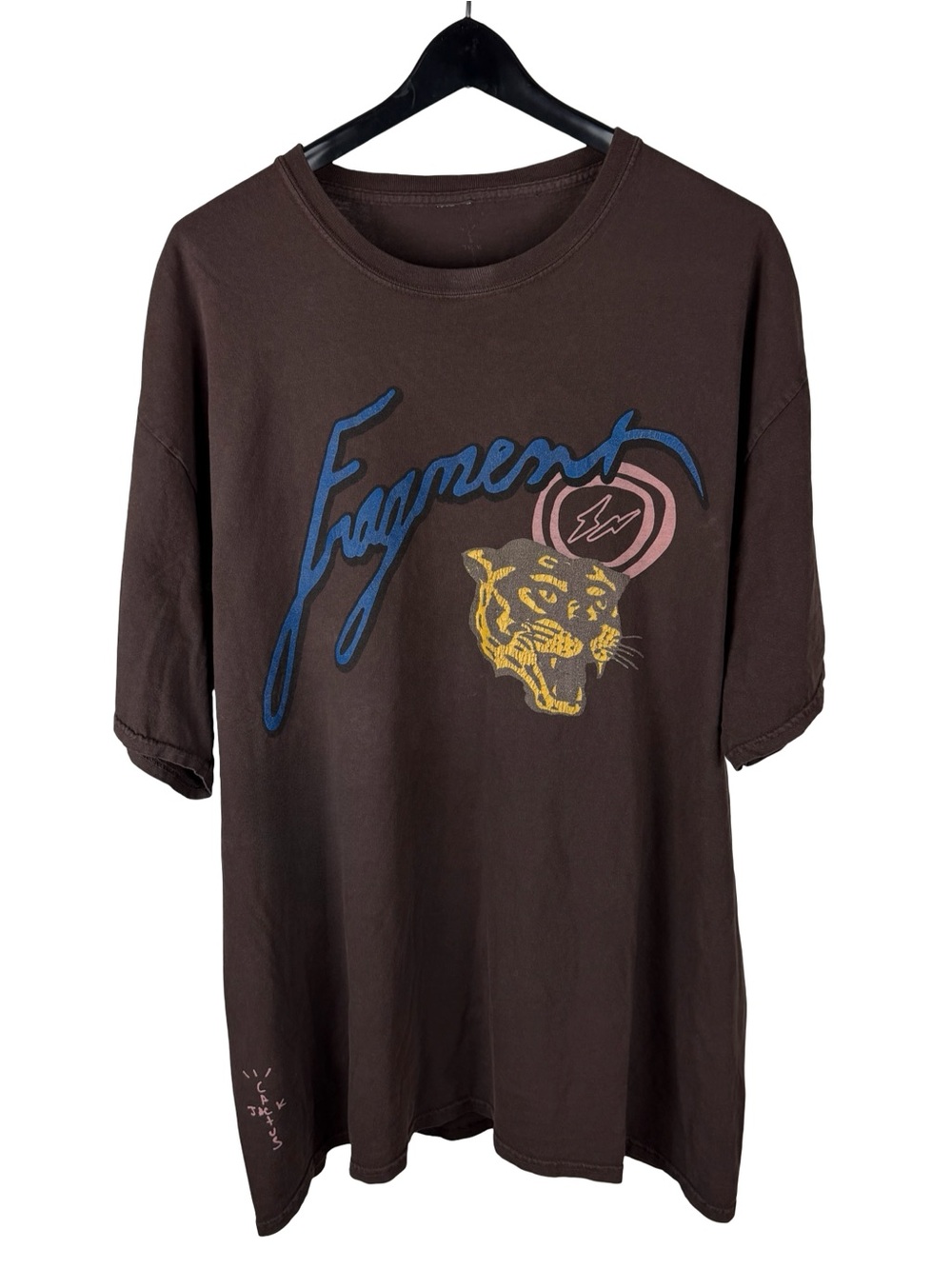 Mens Cactus Jack X Fragment Travis Scott Streetwear Brown Shirt Size 2XL